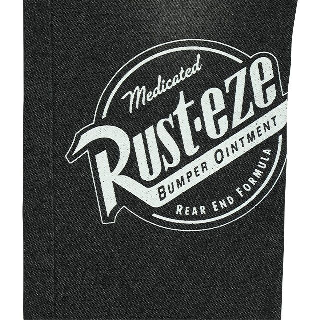 【ベビードール】カーズ BIGプリントデニムロングパンツ 0217K / ライトニング・マックィーン ベビーサイズ キッズ ウエスト総ゴム ワッペン ボトムス 長ズボン デニム ジーパン