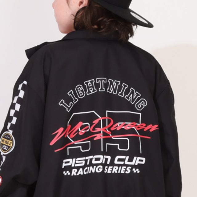 【ベビードール】カーズ ウィンドブレーカー 0218K / ライトニング・マックィーン ベビーサイズ キッズ 撥水加工 ワッペン 軽量 羽織り 薄手 トップス 長袖 アウター ジャンパー