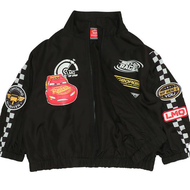 【ベビードール】カーズ ウィンドブレーカー 0218K / ライトニング・マックィーン ベビーサイズ キッズ 撥水加工 ワッペン 軽量 羽織り 薄手 トップス 長袖 アウター ジャンパー