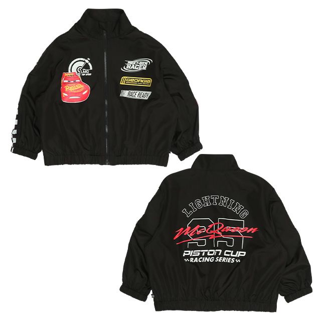 【ベビードール】カーズ ウィンドブレーカー 0218K / ライトニング・マックィーン ベビーサイズ キッズ 撥水加工 ワッペン 軽量 羽織り 薄手 トップス 長袖 アウター ジャンパー