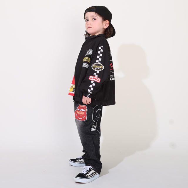 【ベビードール】カーズ ウィンドブレーカー 0218K / ライトニング・マックィーン ベビーサイズ キッズ 撥水加工 ワッペン 軽量 羽織り 薄手 トップス 長袖 アウター ジャンパー