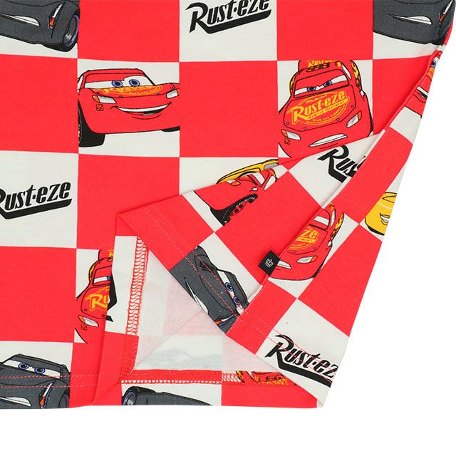 【ベビードール】カーズ ボックス総柄ロンT 0220K / ベビーサイズ キッズ 天竺素材 トップス 長袖 クルーネック カットソー ライトニング・マックィーン クルーズ・ラミレス ジャクソン・ストーム クロスロード