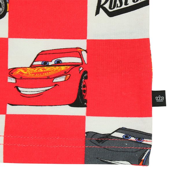 【ベビードール】カーズ ボックス総柄ロンT 0220K / ベビーサイズ キッズ 天竺素材 トップス 長袖 クルーネック カットソー ライトニング・マックィーン クルーズ・ラミレス ジャクソン・ストーム クロスロード