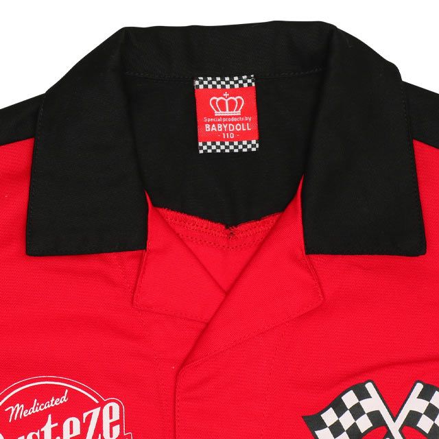 【ベビードール】カーズ レーサー風つなぎ 0222K / ライトニング・マックィーン ベビーサイズ キッズ ジャンプスーツ つなぎ 作業服 オールインワン 丈夫