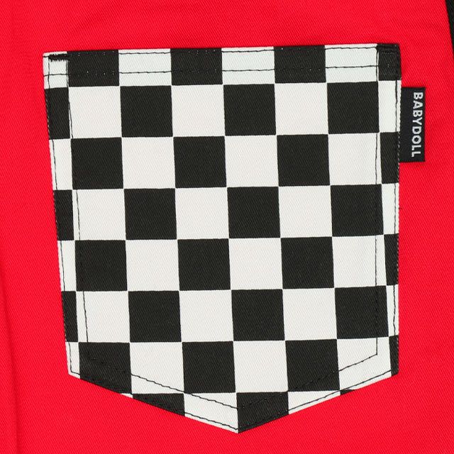 【ベビードール】カーズ レーサー風つなぎ 0222K / ライトニング・マックィーン ベビーサイズ キッズ ジャンプスーツ つなぎ 作業服 オールインワン 丈夫