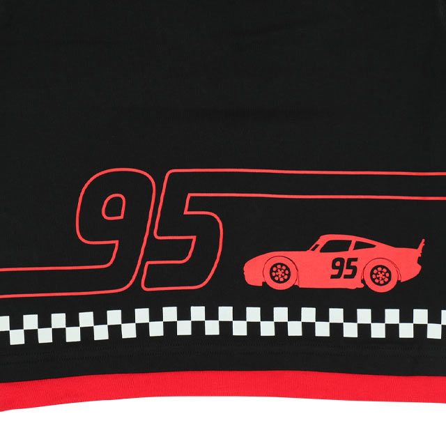 【ベビードール】カーズ 袖エンブレムTシャツ 0223K / ライトニング・マックィーン ベビーサイズ キッズ 天竺素材 トップス 半袖 クルーネック カットソー