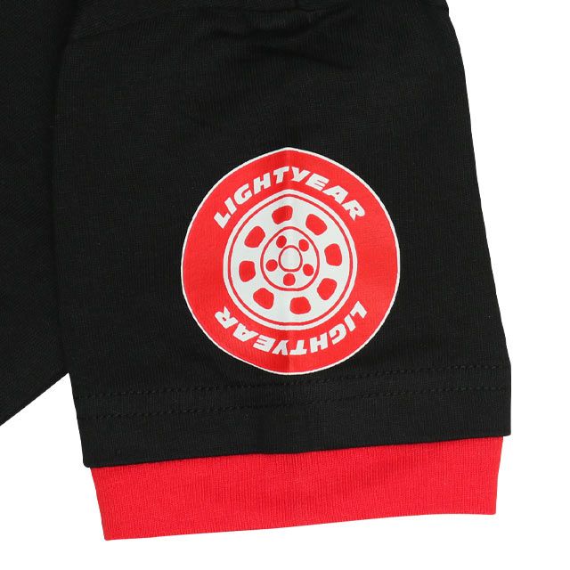 【ベビードール】カーズ 袖エンブレムTシャツ 0223K / ライトニング・マックィーン ベビーサイズ キッズ 天竺素材 トップス 半袖 クルーネック カットソー