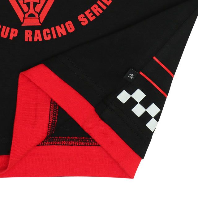 【ベビードール】カーズ 袖エンブレムTシャツ 0223K / ライトニング・マックィーン ベビーサイズ キッズ 天竺素材 トップス 半袖 クルーネック カットソー