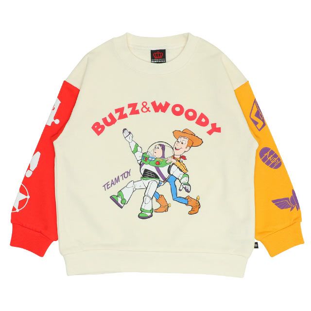 【ベビードール】ウッディ バズ 親子お揃い キャラクタートレーナー 0224K / ベビーサイズ キッズ リンクコーデ ペアルック 親子コーデ トップス 長袖 クルーネック