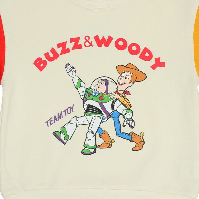 【ベビードール】ウッディ バズ 親子お揃い キャラクタートレーナー 0224K / ベビーサイズ キッズ リンクコーデ ペアルック 親子コーデ トップス 長袖 クルーネック