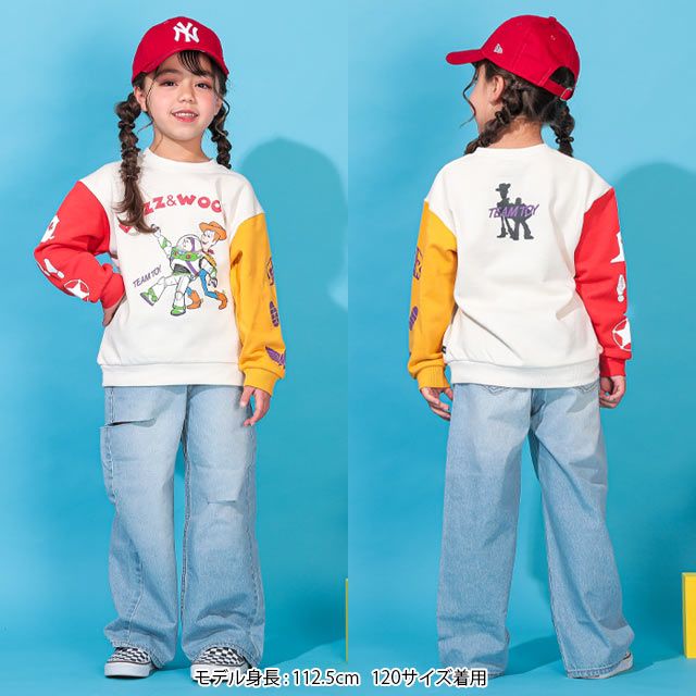 【ベビードール】ウッディ バズ 親子お揃い キャラクタートレーナー 0224K / ベビーサイズ キッズ リンクコーデ ペアルック 親子コーデ トップス 長袖 クルーネック