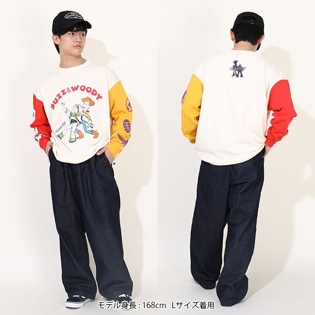 【ベビードール】ウッディ バズ 親子お揃い キャラクタートレーナー 0224A / 大人 ユニセックス 男女兼用 リンクコーデ ペアルック 親子コーデ トップス 長袖 クルーネック