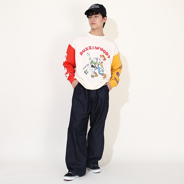 【ベビードール】ウッディ バズ 親子お揃い キャラクタートレーナー 0224A / 大人 ユニセックス 男女兼用 リンクコーデ ペアルック 親子コーデ トップス 長袖 クルーネック