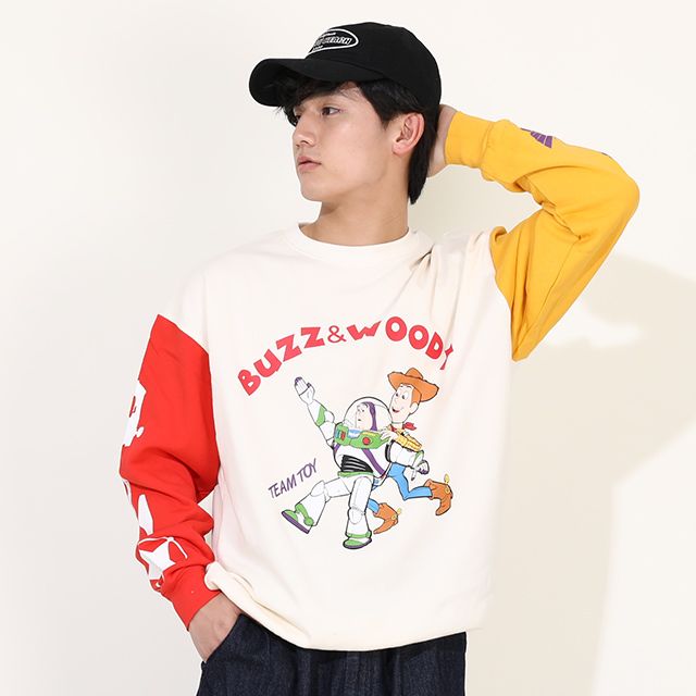 【ベビードール】ウッディ バズ 親子お揃い キャラクタートレーナー 0224A / 大人 ユニセックス 男女兼用 リンクコーデ ペアルック 親子コーデ トップス 長袖 クルーネック