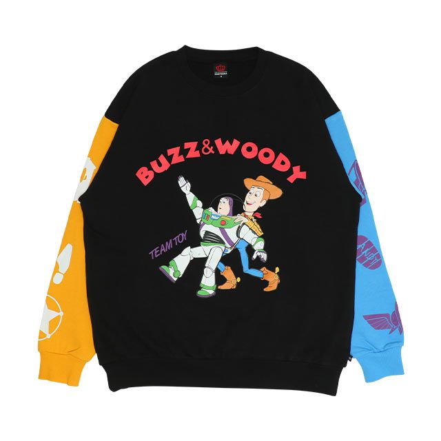 【ベビードール】ウッディ バズ 親子お揃い キャラクタートレーナー 0224A / 大人 ユニセックス 男女兼用 リンクコーデ ペアルック 親子コーデ トップス 長袖 クルーネック