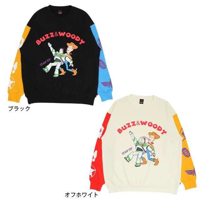 【ベビードール】ウッディ バズ 親子お揃い キャラクタートレーナー 0224A / 大人 ユニセックス 男女兼用 リンクコーデ ペアルック 親子コーデ トップス 長袖 クルーネック