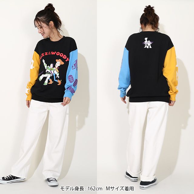 【ベビードール】ウッディ バズ 親子お揃い キャラクタートレーナー 0224A / 大人 ユニセックス 男女兼用 リンクコーデ ペアルック 親子コーデ トップス 長袖 クルーネック