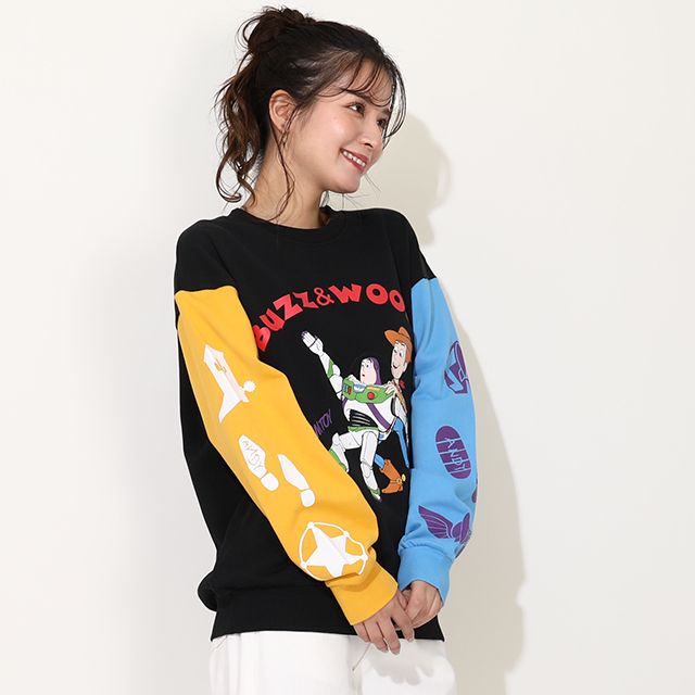 【ベビードール】ウッディ バズ 親子お揃い キャラクタートレーナー 0224A / 大人 ユニセックス 男女兼用 リンクコーデ ペアルック 親子コーデ トップス 長袖 クルーネック