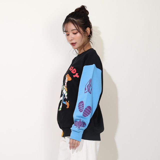 【ベビードール】ウッディ バズ 親子お揃い キャラクタートレーナー 0224A / 大人 ユニセックス 男女兼用 リンクコーデ ペアルック 親子コーデ トップス 長袖 クルーネック