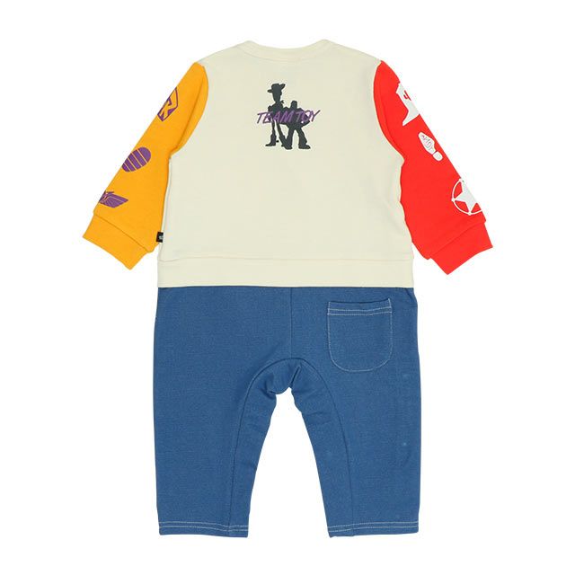 【ベビードール】トイ・ストーリー キャラクターロンパース 0225B / ウッディ バズ・ライトイヤー ベビーサイズ つなぎ 長袖 ボディ肌着 リンクコーデ ペアルック 親子コーデ 出産祝い