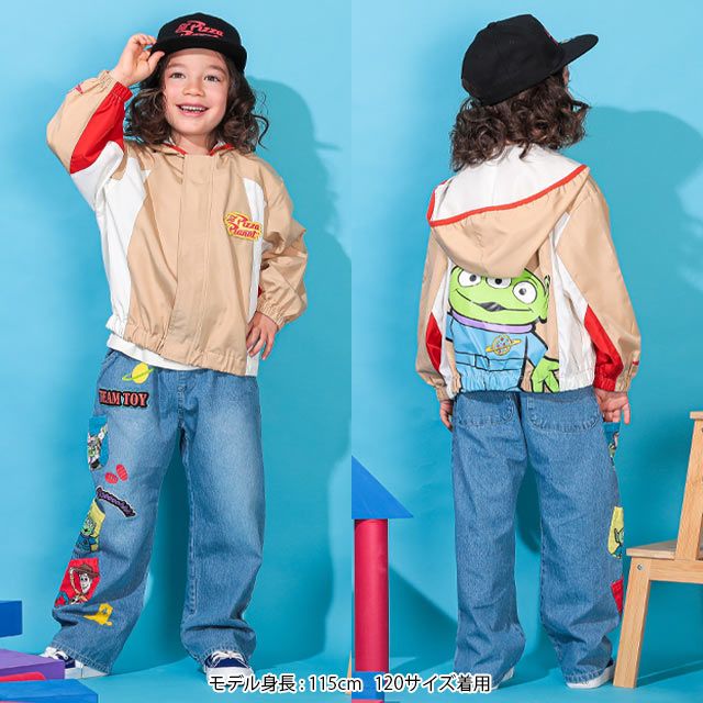 【ベビードール】リトルグリーンメン ウィンドブレーカー 0226K / トイ・ストーリー ベビーサイズ キッズ トップス ライトアウター 長袖 ジャンパー ジップパーカー ジャケット 羽織り 薄手 軽量 撥水加工