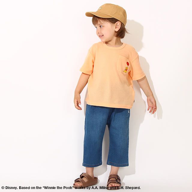 ディズニー ワンポイント刺繍メッシュTシャツ 6840K 101