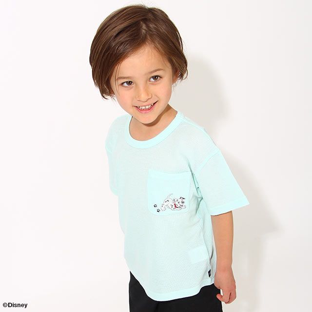 ディズニー ワンポイント刺繍メッシュTシャツ 6840K 101