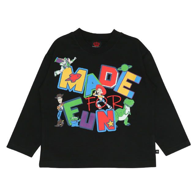 【ベビードール】親子お揃い トイ・ストーリー グラフィック ロンT 0227K / ウッディ バズ・ライトイヤー ベビーサイズ キッズ リンクコーデ ペアルック 親子コーデ トップス 長袖 クルーネック カットソー