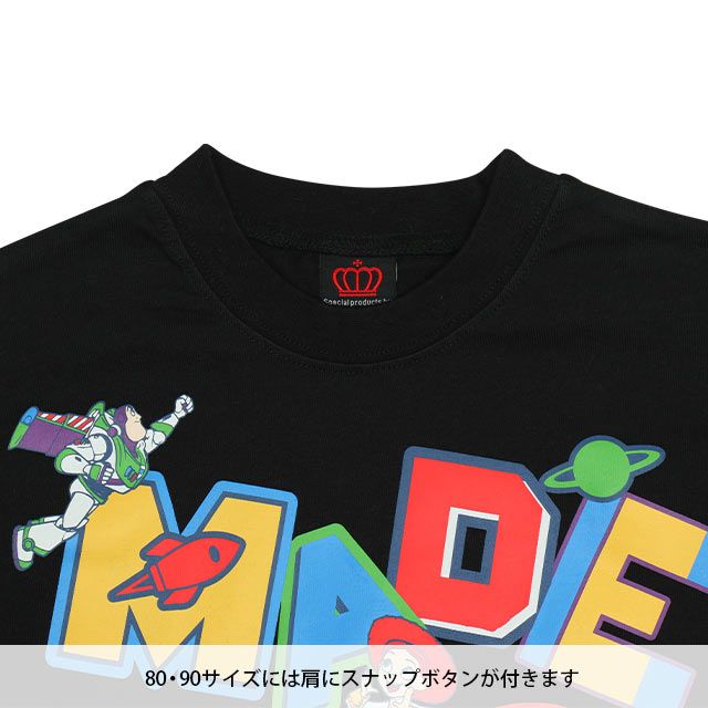 【ベビードール】親子お揃い トイ・ストーリー グラフィック ロンT 0227K / ウッディ バズ・ライトイヤー ベビーサイズ キッズ リンクコーデ ペアルック 親子コーデ トップス 長袖 クルーネック カットソー
