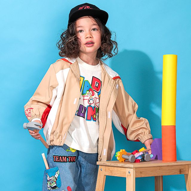 【ベビードール】親子お揃い トイ・ストーリー グラフィック ロンT 0227K / ウッディ バズ・ライトイヤー ベビーサイズ キッズ リンクコーデ ペアルック 親子コーデ トップス 長袖 クルーネック カットソー