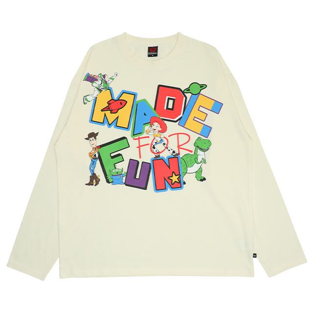 【ベビードール】トイ・ストーリー 親子お揃い グラフィック ロンT 0227A / 大人 ユニセックス 男女兼用 リンクコーデ ペアルック 親子コーデ トップス 長袖 クルーネック カットソー