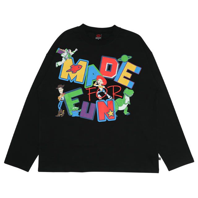 【ベビードール】トイ・ストーリー 親子お揃い グラフィック ロンT 0227A / 大人 ユニセックス 男女兼用 リンクコーデ ペアルック 親子コーデ トップス 長袖 クルーネック カットソー