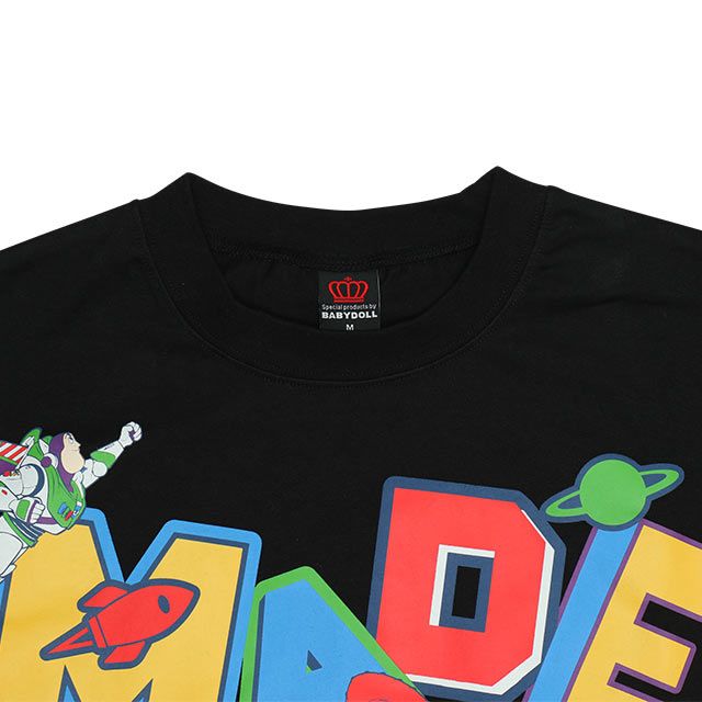 【ベビードール】トイ・ストーリー 親子お揃い グラフィック ロンT 0227A / 大人 ユニセックス 男女兼用 リンクコーデ ペアルック 親子コーデ トップス 長袖 クルーネック カットソー