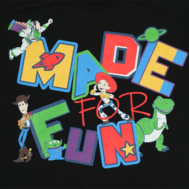 【ベビードール】トイ・ストーリー 親子お揃い グラフィック ロンT 0227A / 大人 ユニセックス 男女兼用 リンクコーデ ペアルック 親子コーデ トップス 長袖 クルーネック カットソー