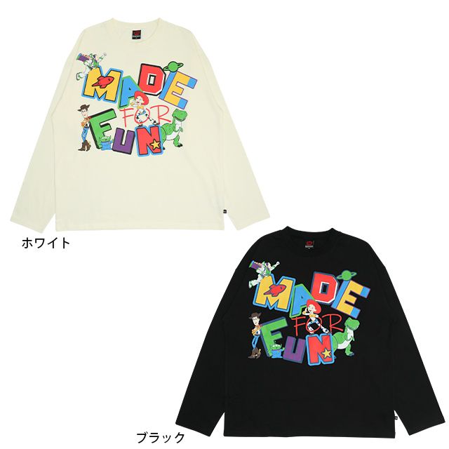 【ベビードール】トイ・ストーリー 親子お揃い グラフィック ロンT 0227A / 大人 ユニセックス 男女兼用 リンクコーデ ペアルック 親子コーデ トップス 長袖 クルーネック カットソー