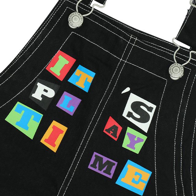 【ベビードール】トイ・ストーリー サロペット 0228K / ウッディ バズ・ライトイヤー エイリアン ベビーサイズ キッズ ボトムス ロングパンツ デニム 楽ちん ジーンズ ジーパン ゆったり ショルダーベルト長さ調整可