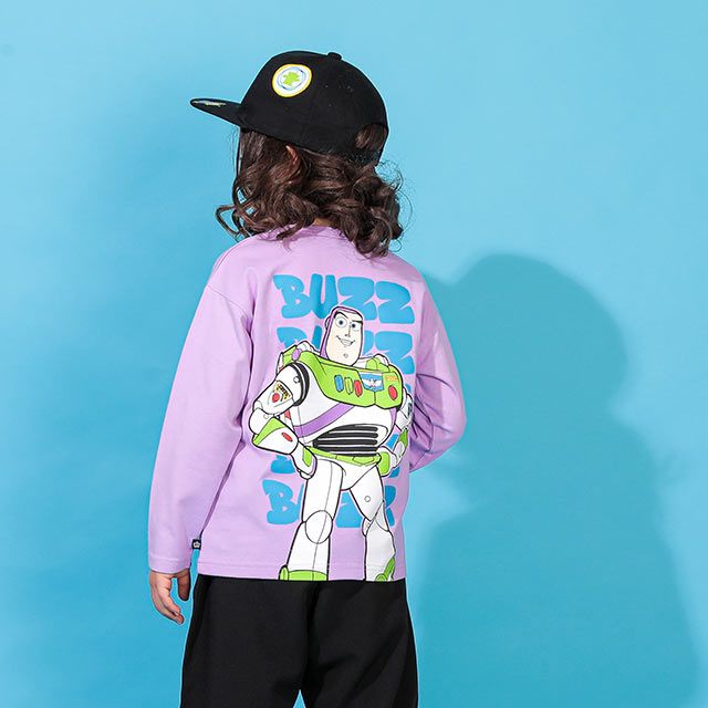 【ベビードール】バズ・ライトイヤー 巾着ポケット ロンT 0230K / トイ・ストーリー ベビーサイズ キッズ トップス 長袖 クルーネック カットソー