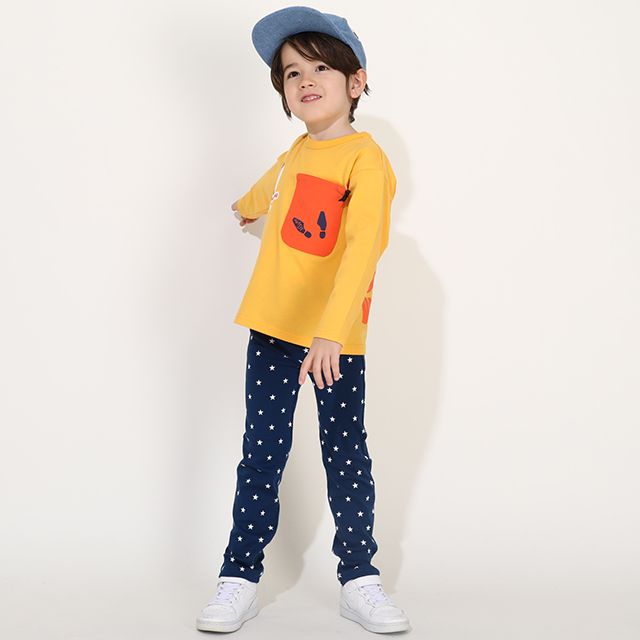 【ベビードール】ウッディ 巾着ポケット ロンT 0230K / トイ・ストーリー ベビーサイズ キッズ トップス 長袖 クルーネック カットソー