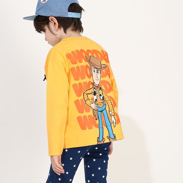 【ベビードール】ウッディ 巾着ポケット ロンT 0230K / トイ・ストーリー ベビーサイズ キッズ トップス 長袖 クルーネック カットソー