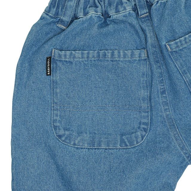 【ベビードール】トイ・ストーリー ポケット付 デニムロングパンツ 0231K / ウッディ バズ・ライトイヤー エイリアン ベビーサイズ キッズ 長ズボン ボトムス ジーンズ ジーパン ストレート ウエスト総ゴム ゴム穴付 ポケット