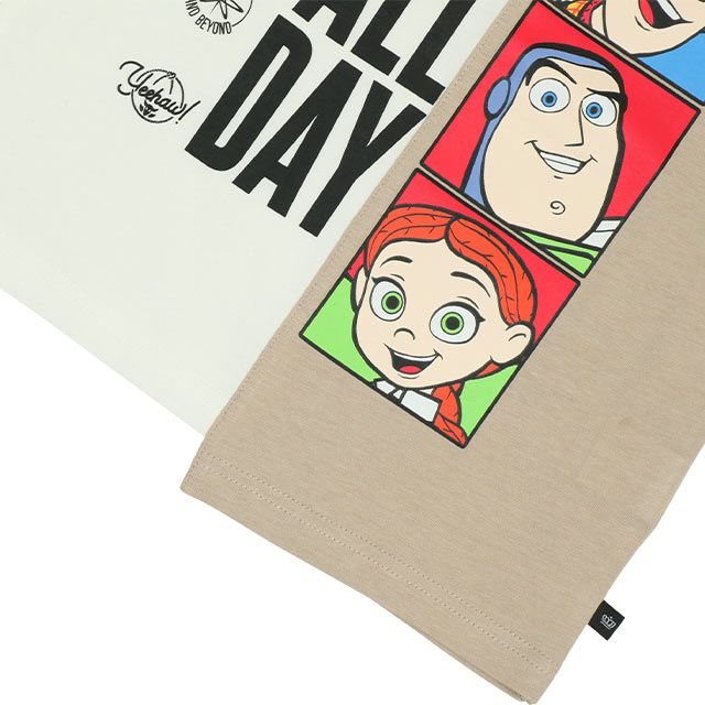 【ベビードール】トイ・ストーリー リメイク風 Tシャツ 0232K / ベビーサイズ キッズ 半袖 セミワイド アシンメトリー ウッディ バズ・ライトイヤー ジェシー