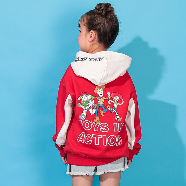 【ベビードール】トイ・ストーリー 立体ロゴパーカー 0233K / ウッディ バズ・ライトイヤー ジェシー ベビーサイズ キッズ トップス 長袖 プルオーバー ワイドシルエット