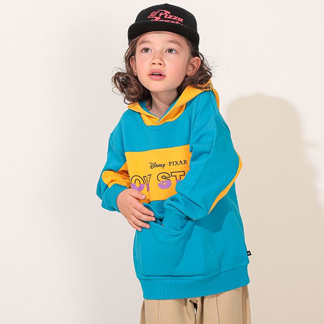 【ベビードール】トイ・ストーリー 立体ロゴパーカー 0233K / ウッディ バズ・ライトイヤー ジェシー ベビーサイズ キッズ トップス 長袖 プルオーバー ワイドシルエット