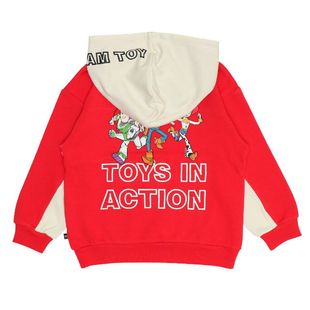 【ベビードール】トイ・ストーリー 立体ロゴパーカー 0233K / ウッディ バズ・ライトイヤー ジェシー ベビーサイズ キッズ トップス 長袖 プルオーバー ワイドシルエット