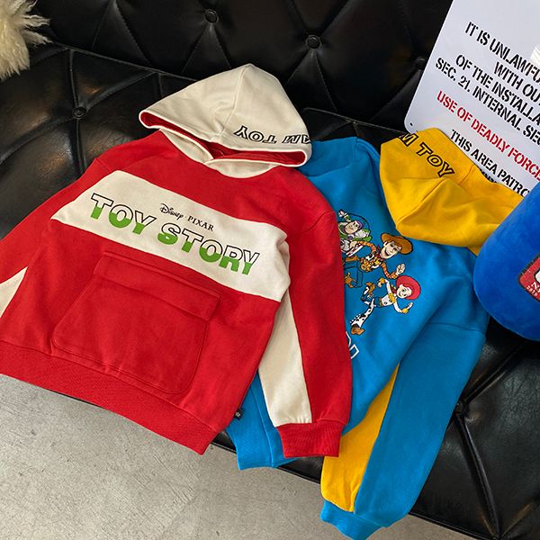 【ベビードール】トイ・ストーリー 立体ロゴパーカー 0233K / ウッディ バズ・ライトイヤー ジェシー ベビーサイズ キッズ トップス 長袖 プルオーバー ワイドシルエット