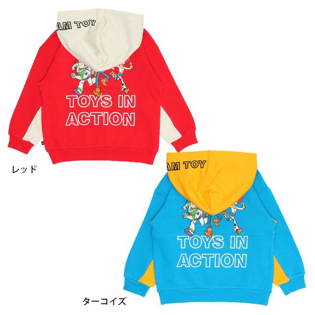 【ベビードール】トイ・ストーリー 立体ロゴパーカー 0233K / ウッディ バズ・ライトイヤー ジェシー ベビーサイズ キッズ トップス 長袖 プルオーバー ワイドシルエット