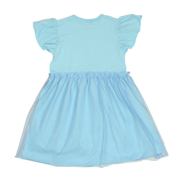 【ベビードール】アナ エルサ プリンセス / ドッキングワンピース 0264K / ベビーサイズ キッズ 天竺素材 チュールワンピ スカート バレエコア ドレス 仮装 コスチューム コスプレ