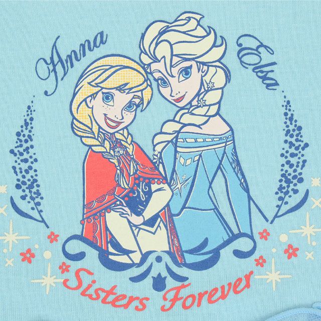 【ベビードール】アナ エルサ プリンセス / ドッキングワンピース 0264K / ベビーサイズ キッズ 天竺素材 チュールワンピ スカート バレエコア ドレス 仮装 コスチューム コスプレ