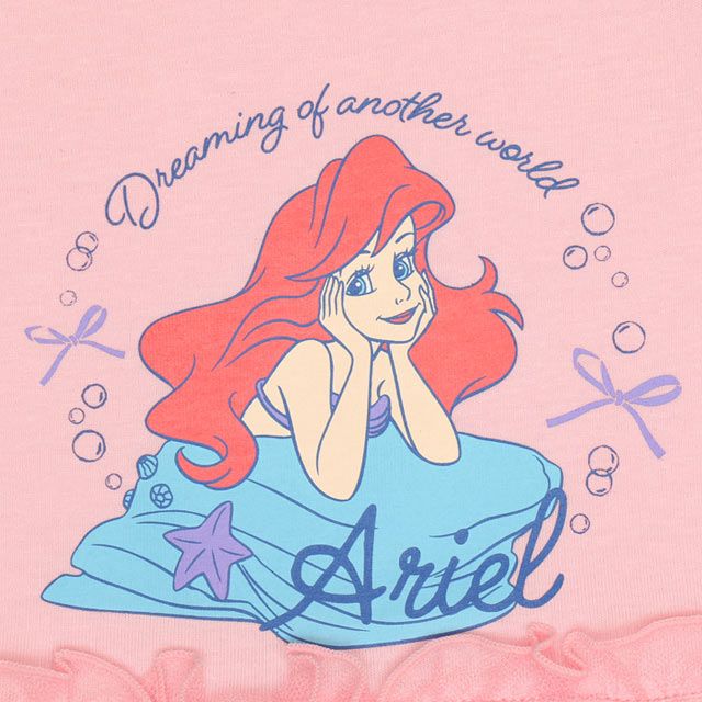 【ベビードール】アリエル プリンセス / ドッキングワンピース 0264K / ベビーサイズ キッズ 天竺素材 チュールワンピ スカート バレエコア ドレス 仮装 コスチューム コスプレ