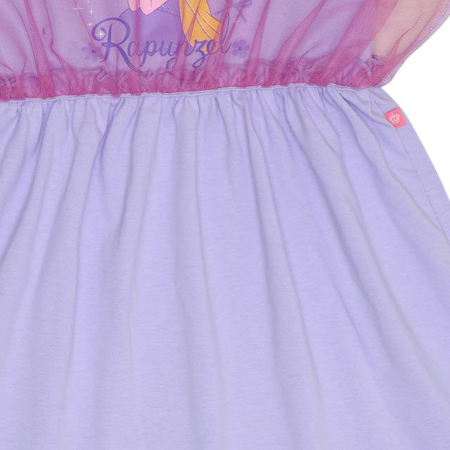 【ベビードール】アリエル プリンセス / ドッキングワンピース 0264K / ベビーサイズ キッズ 天竺素材 チュールワンピ スカート バレエコア ドレス 仮装 コスチューム コスプレ